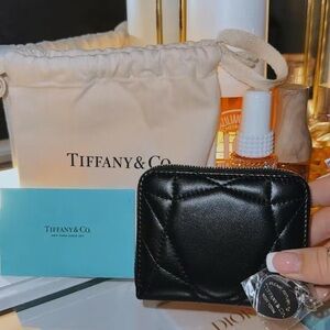 Tiffany & Co. Black Quilted Leather Card Holder